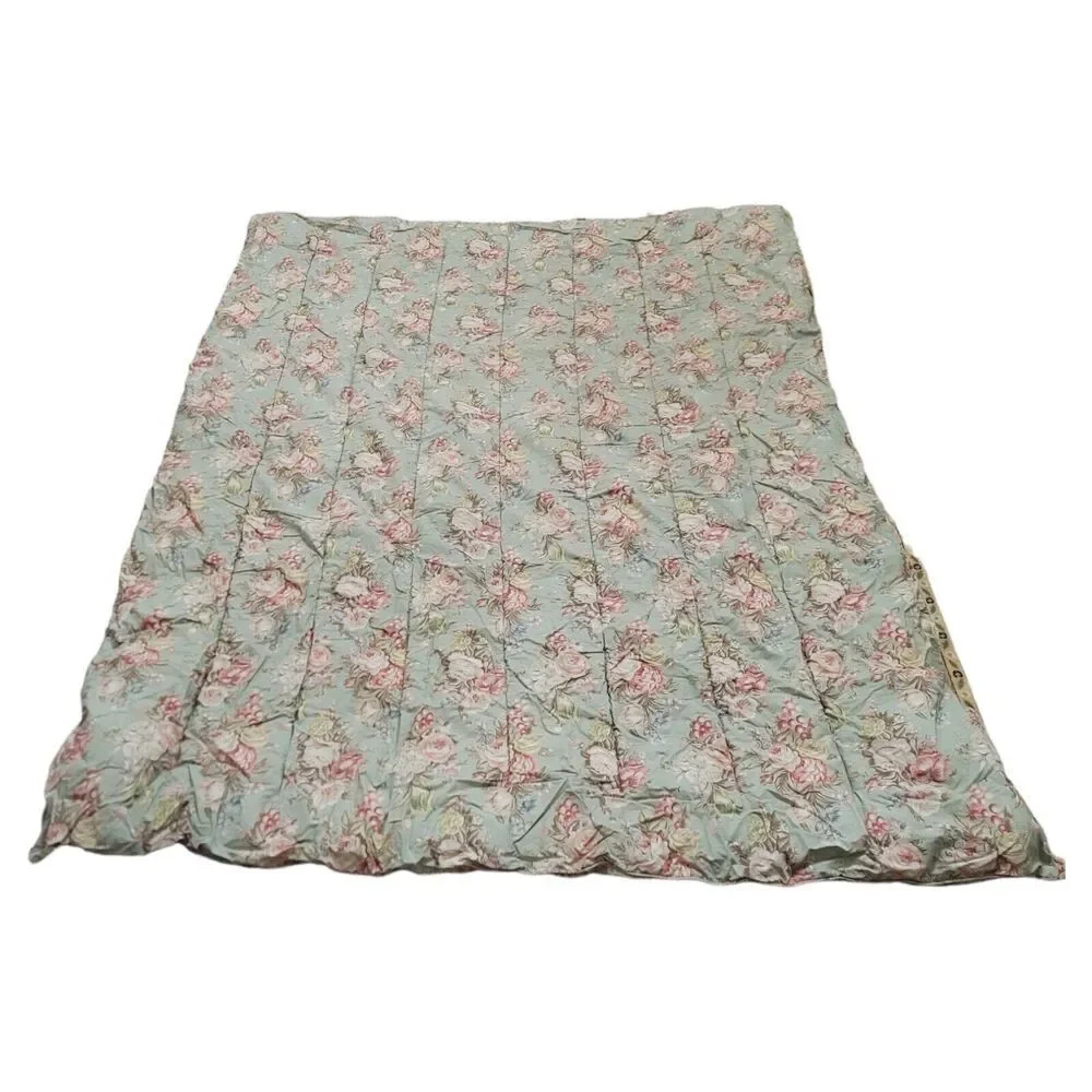 Ralph Lauren Twin Comforter Bedding Charlotte Sage Green Floral Flowers VTG RARE